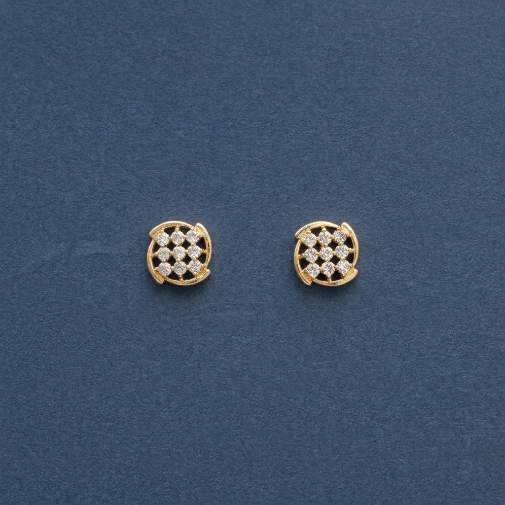 DIAMOND NITYA NINE STONE STUD EARRINGS