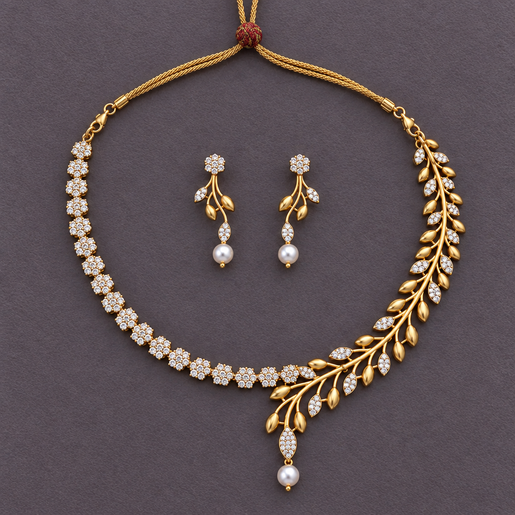 GOLDEN CECIL ZIRCONIA JEWELLERY SET