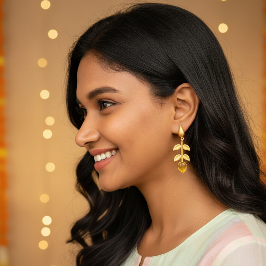 YELLOW AVYA STONE EARRINGS
