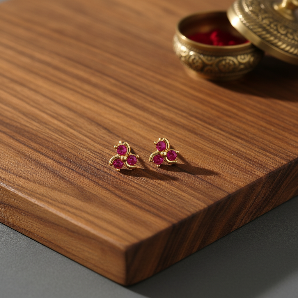 RUBY CHINNU STUD EARRINGS