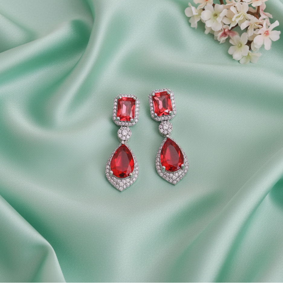 RUBY SOPHIA ZIRCONIA EARRINGS