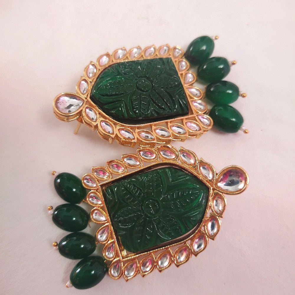 Green earrings for girls