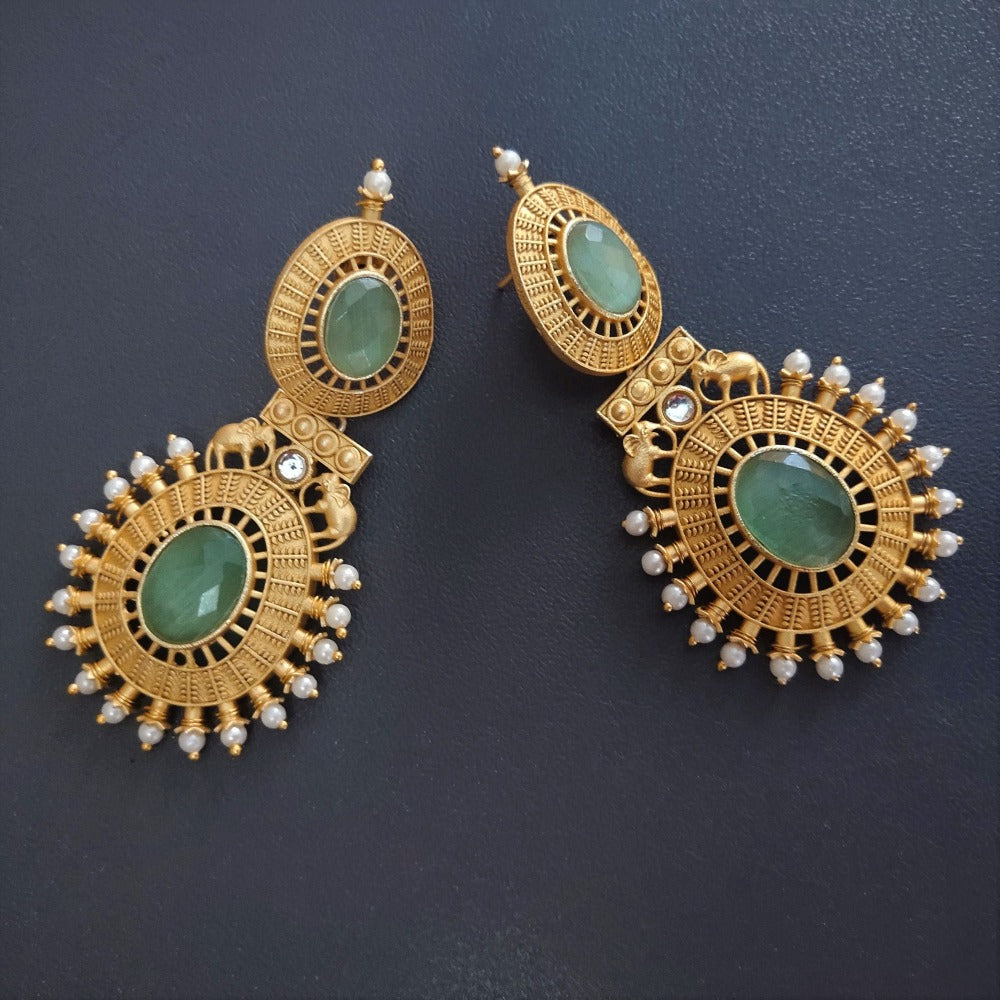 Light green earrings for girls