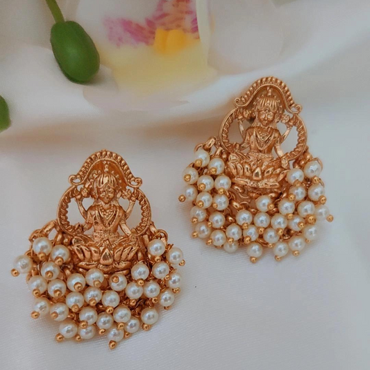GOLDEN IKSHITA TEMPLE EARRINGS