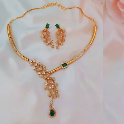 EMERALD LAYA ZIRCONIA JEWELLERY SET