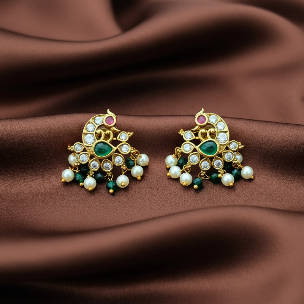 EMERALD YAMIRA STUD EARRINGS