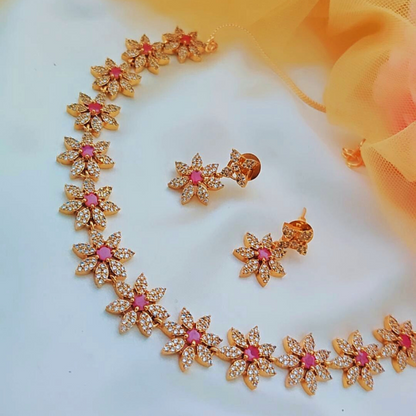 RUBY PAVIKA ZIRCONIA JEWELLERY SET