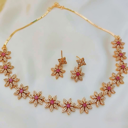 RUBY PAVIKA ZIRCONIA JEWELLERY SET