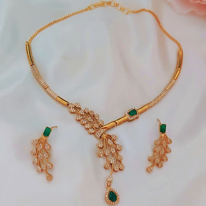 EMERALD LAYA ZIRCONIA JEWELLERY SET