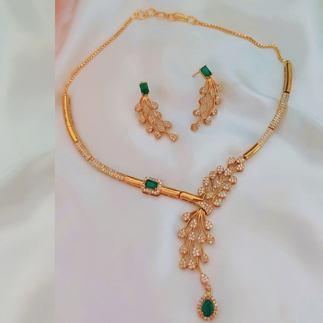 EMERALD LAYA ZIRCONIA JEWELLERY SET