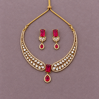 RUBY BREZA VICTORIAN JEWELLERY SET