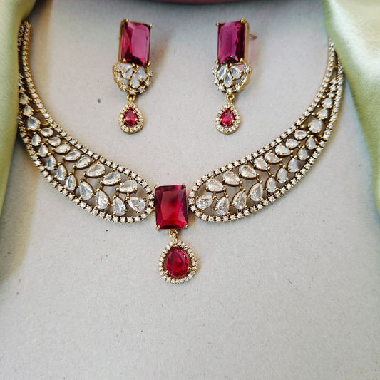 RUBY BREZA VICTORIAN JEWELLERY SET
