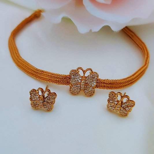 GOLDEN IRYA TEMPLE JEWELLERY SET