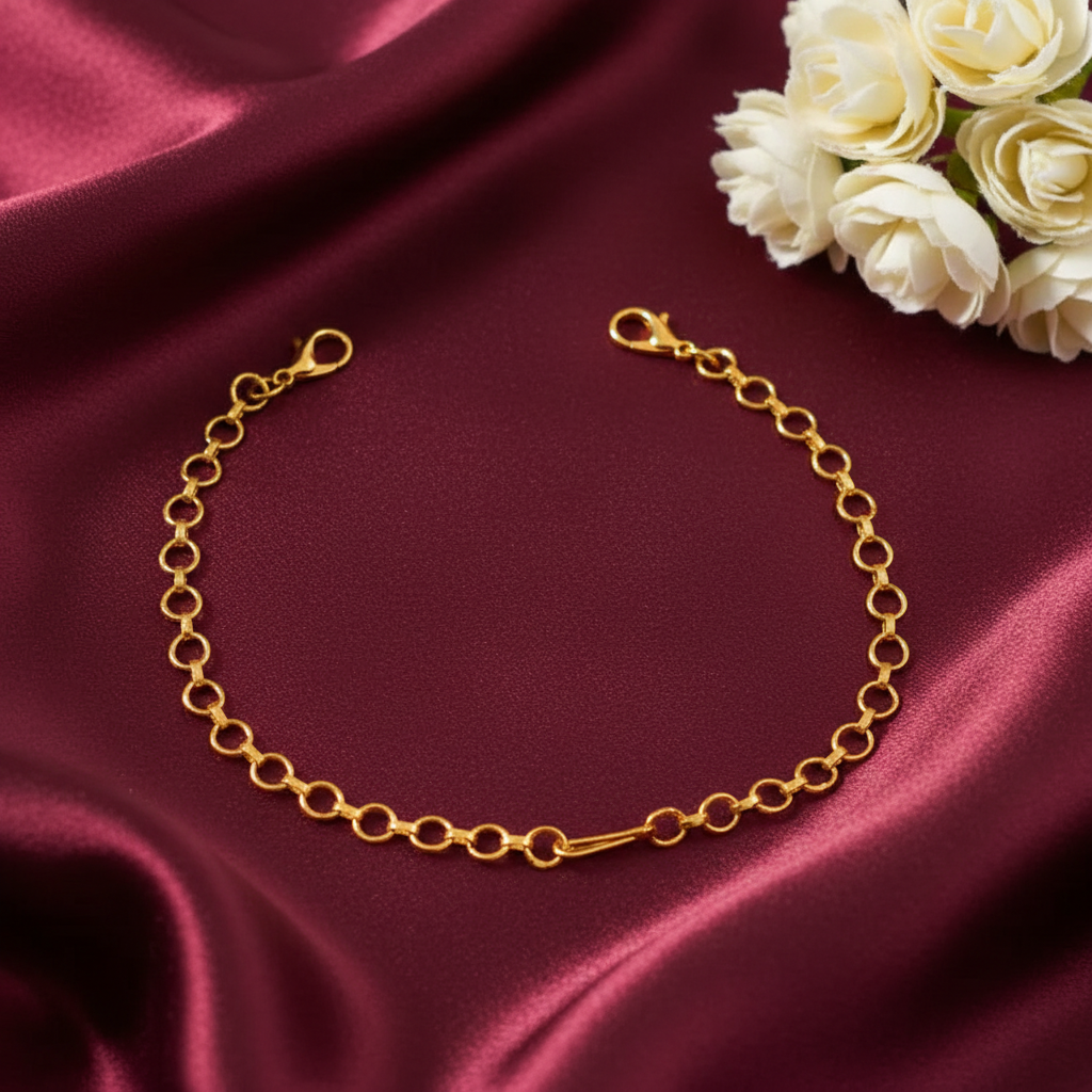 18K GOLD POLISH NECKLACE BACK CHAIN - WITH FISH HOOK