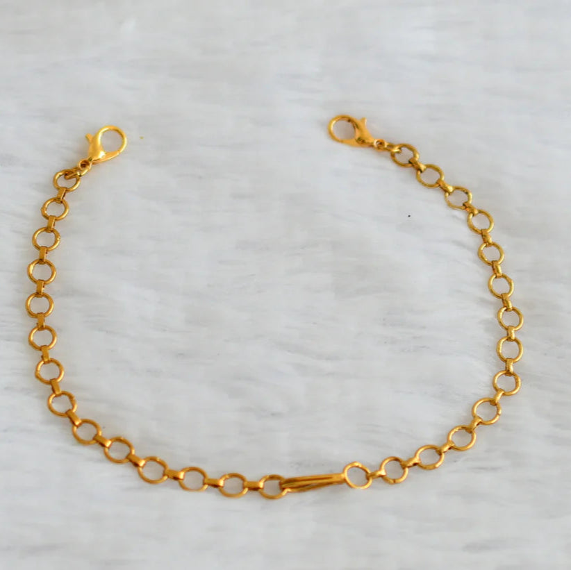 18K GOLD POLISH NECKLACE BACK CHAIN - WITH FISH HOOK