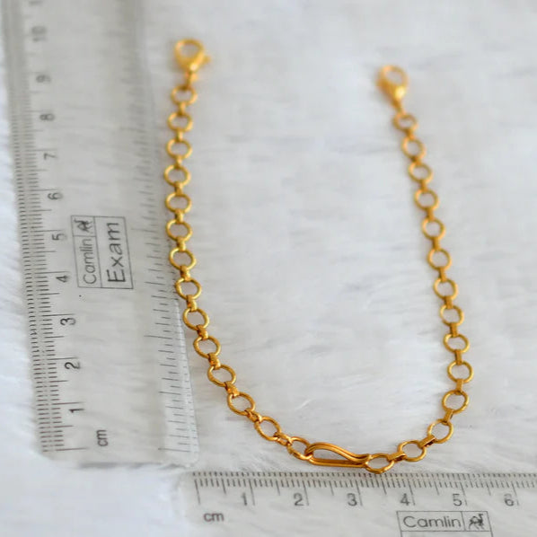 18K GOLD POLISH NECKLACE BACK CHAIN - WITH FISH HOOK