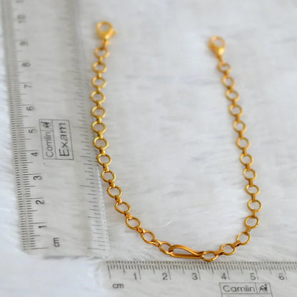 18K GOLD POLISH NECKLACE BACK CHAIN - WITH FISH HOOK