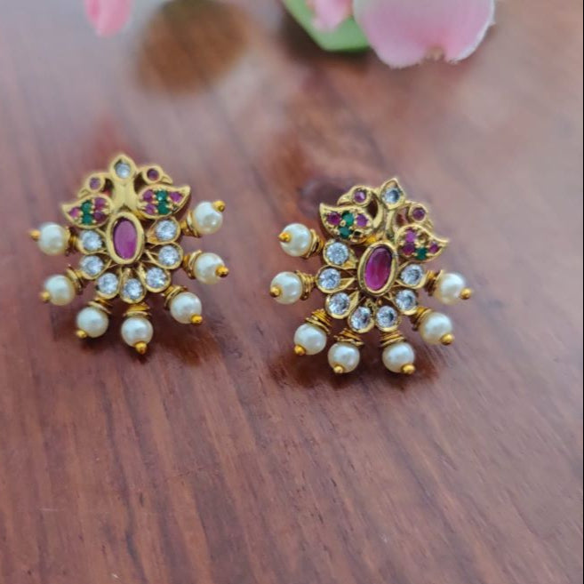 AGAL TEMPLE STUD EARRINGS