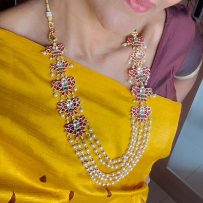 RUBY KANIKA PEARL JEWELLERY SET