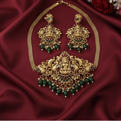 MULTICOLOR NIMITHA TEMPLE JEWELLERY SET