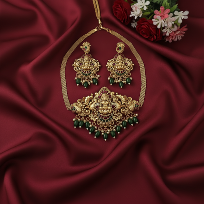MULTICOLOR NIMITHA TEMPLE JEWELLERY SET