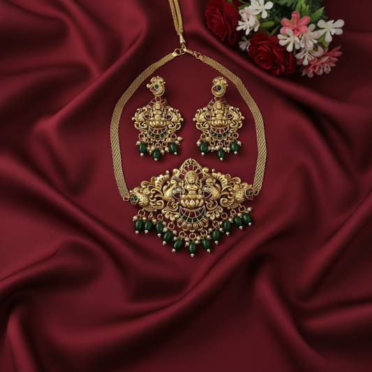 MULTICOLOR NIMITHA TEMPLE JEWELLERY SET