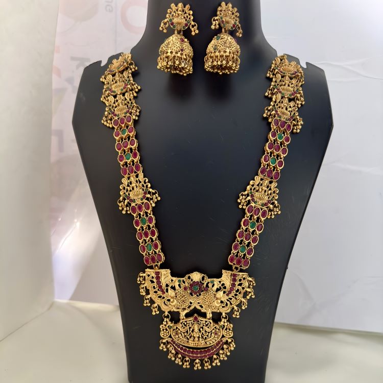 MULTICOLOR NIKILA TEMPLE JEWELLERY SET