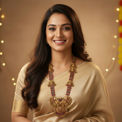 MULTICOLOR NIKILA TEMPLE JEWELLERY SET