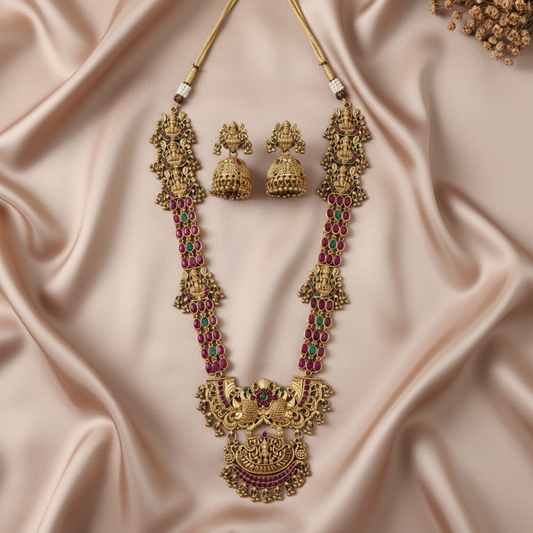 MULTICOLOR NIKILA TEMPLE JEWELLERY SET