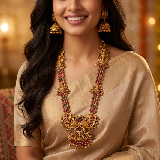 MULTICOLOR NIKILA TEMPLE JEWELLERY SET
