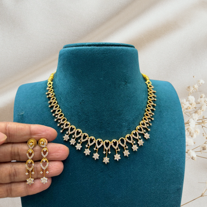 GOLDEN NIRZA ZIRCONIA JEWELLERY SET