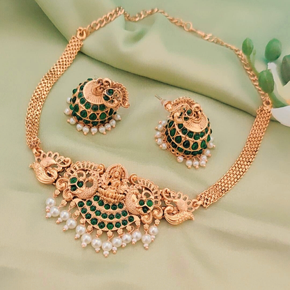EMERALD RAJI TEMPLE JEWELLERY SET