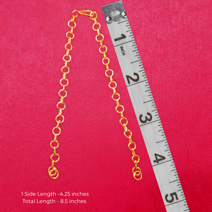 18K GOLD POLISH NECKLACE BACK CHAIN - WITHOUT FISH HOOK