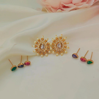 COLOR CHANGEABLE YADHIRA STUD EARRINGS
