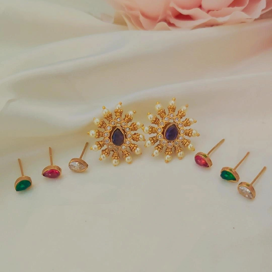 COLOR CHANGEABLE YADHIRA STUD EARRINGS