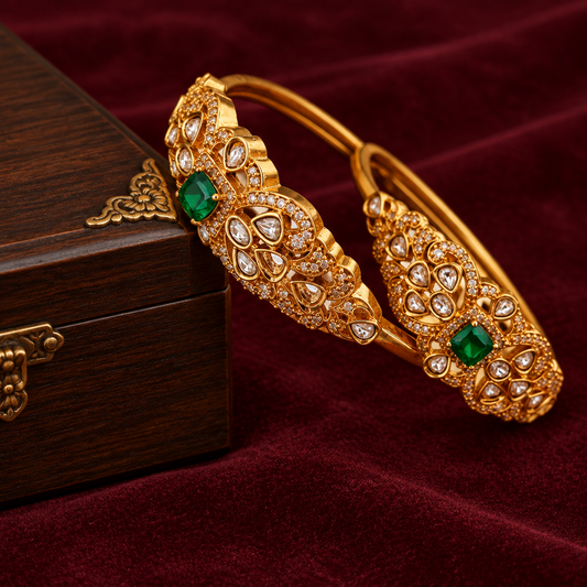 EMERALD AMARJAA ZIRCONIA BANGLES