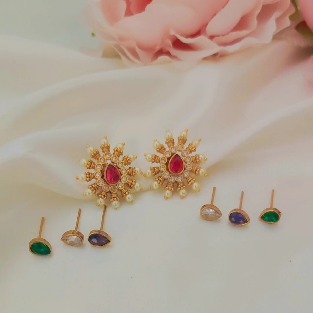 COLOR CHANGEABLE YADHIRA STUD EARRINGS