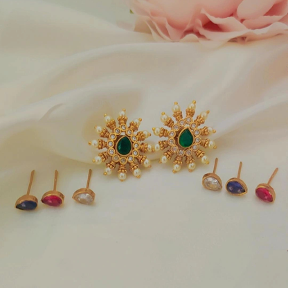 COLOR CHANGEABLE YADHIRA STUD EARRINGS