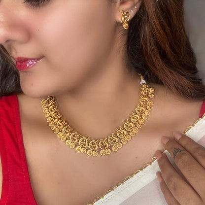 GOLDEN AKALYA TEMPLE JEWELLERY SET
