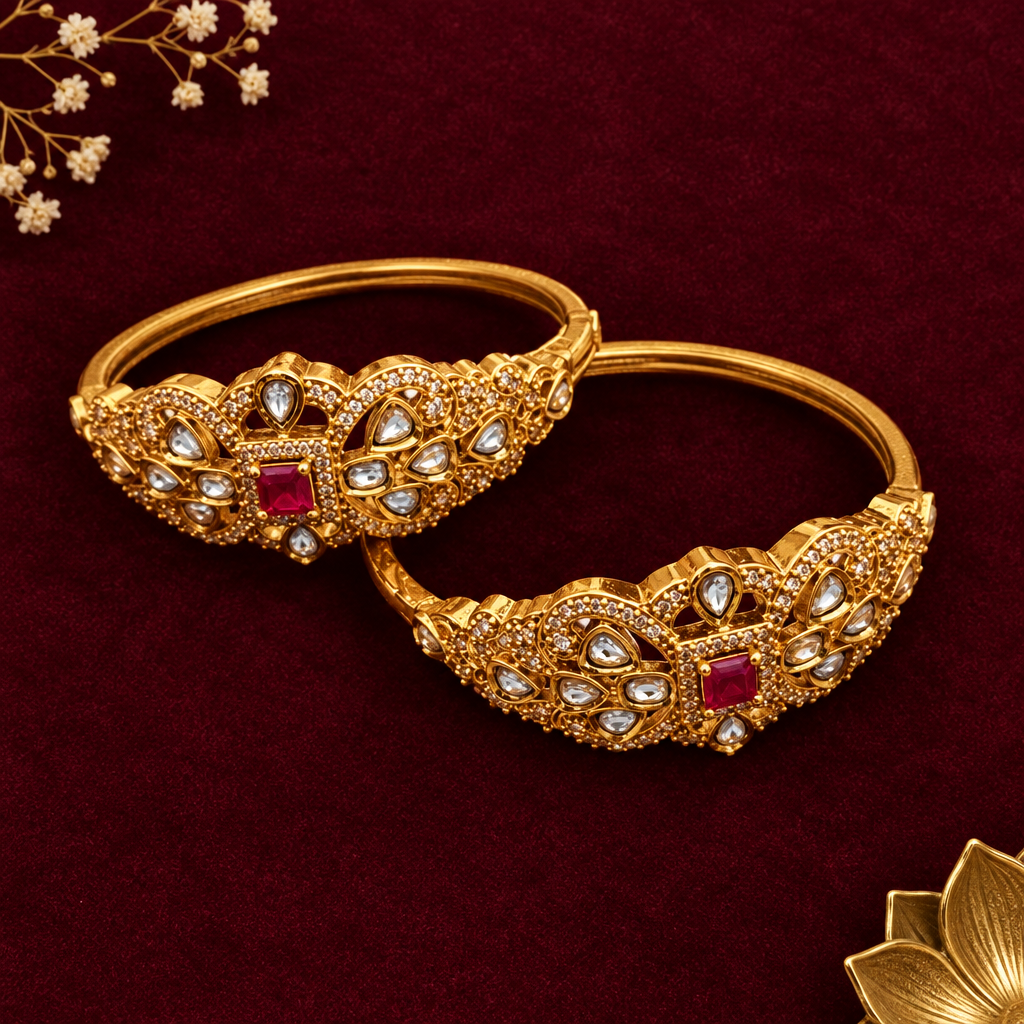 RUBY AMARJAA ZIRCONIA BANGLES
