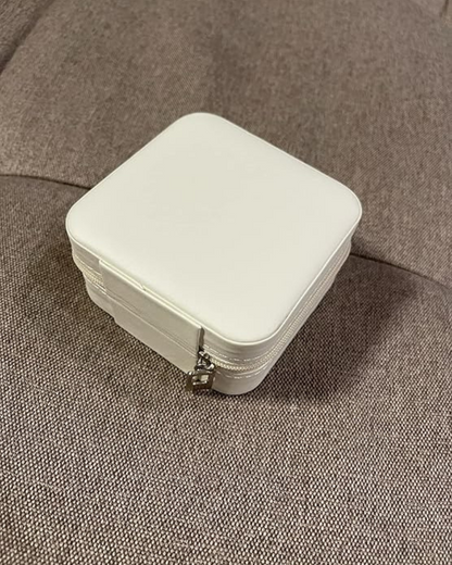 WHITE TRAVEL JEWELLERY BOX