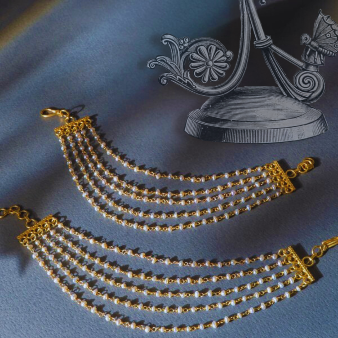 ORIGINAL FIVE LAYER PEARL EAR CHAIN