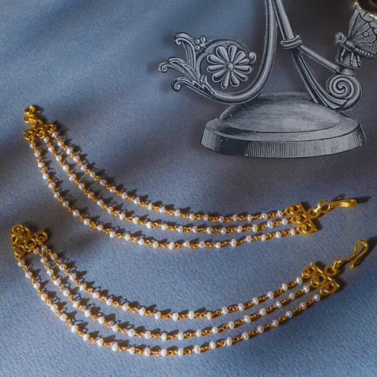 ORIGINAL THREE LAYER PEARL EAR CHAIN