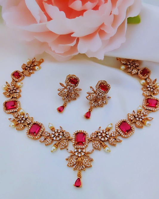 RUBY CHRISTA ZIRCONIA JEWELLERY SET