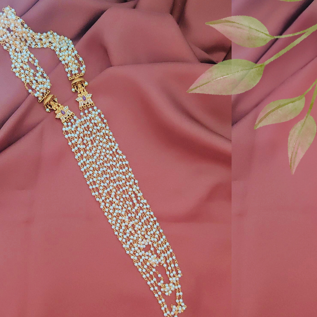 RUBY NARAYANA PEARL JEWELLERY SET