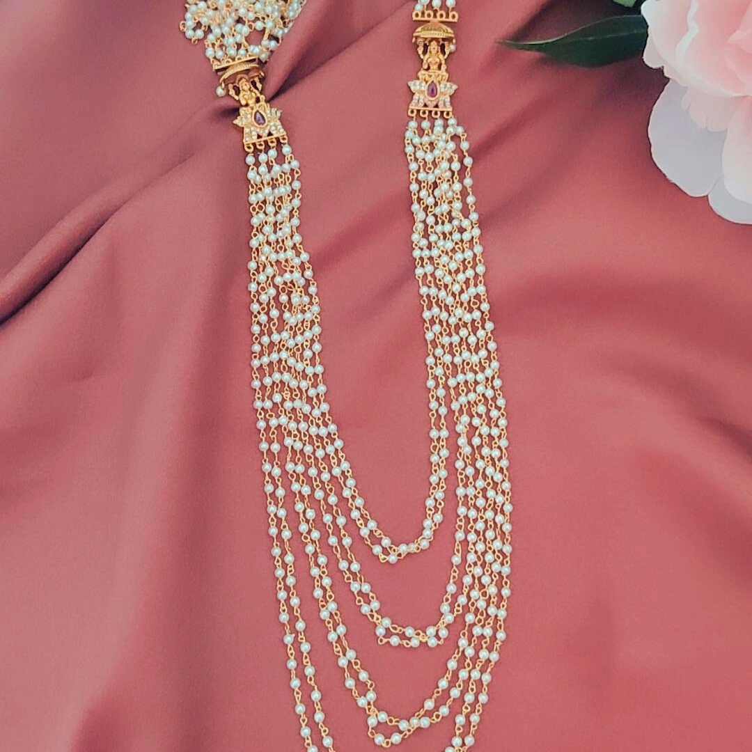 RUBY NARAYANA PEARL JEWELLERY SET