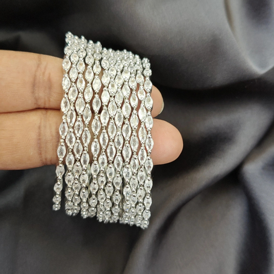 ORIGINAL SILVER RAINDROP BANGLES - SET OF 12