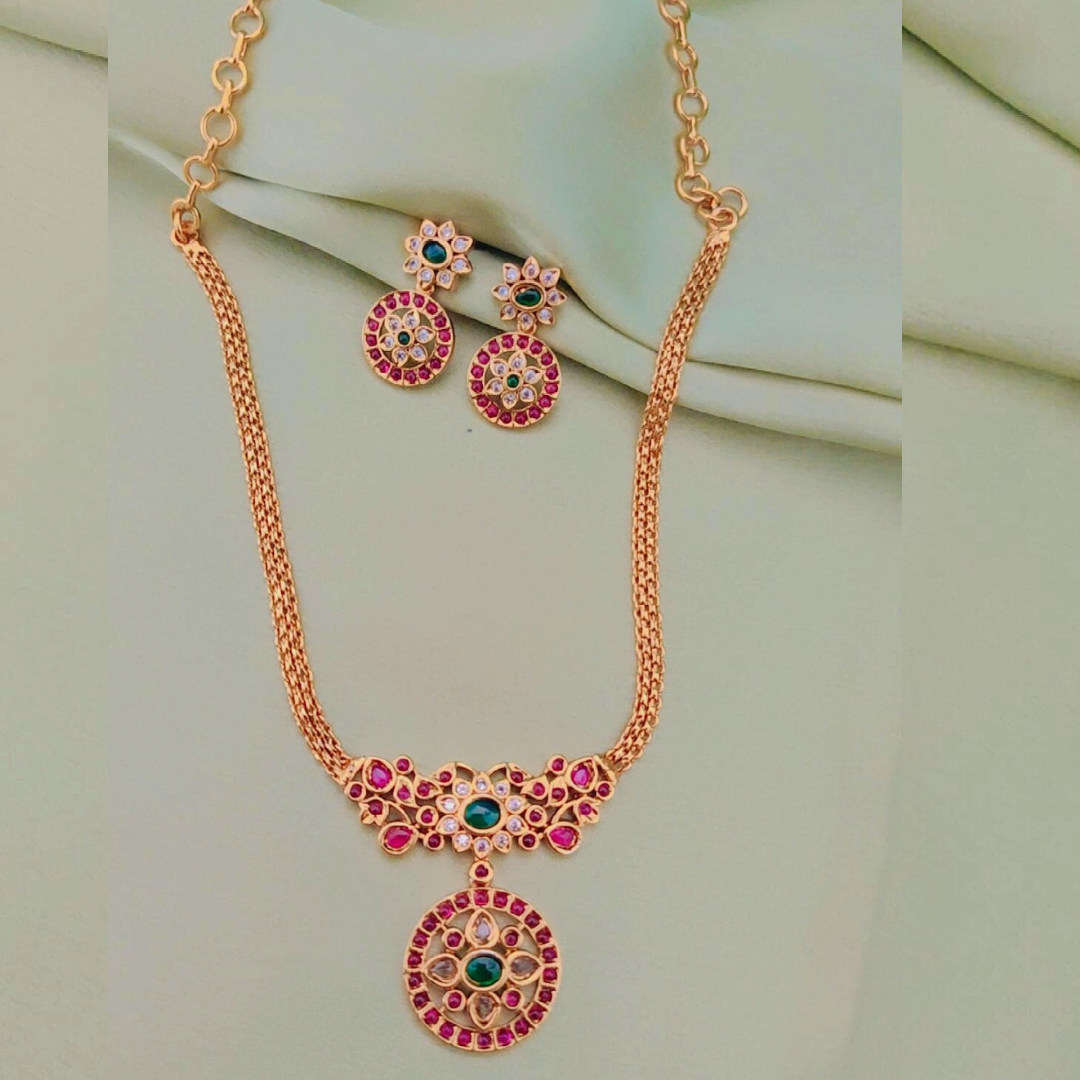 MULTICOLOR MAYURAKSHI JEWELLERY SET
