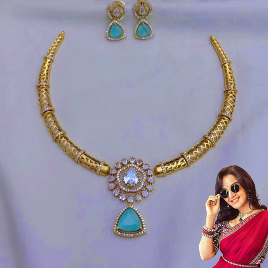 MINT MANJU WARRIER VICTORIAN JEWELLERY SET