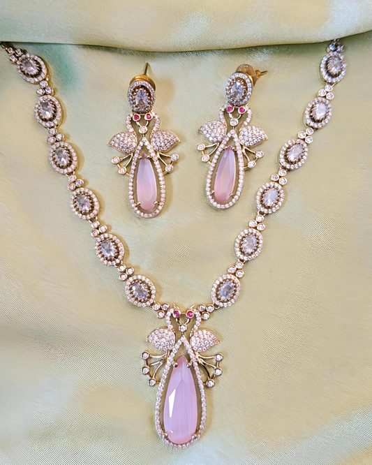 PINK MARVI ZIRCONIA JEWELLERY SET
